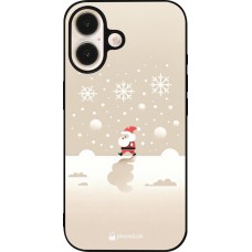 iPhone 16 Case Hülle - Silikon schwarz Weihnachten 2023 Minimalistischer Weihnachtsmann