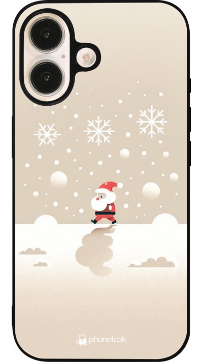 iPhone 16 Case Hülle - Silikon schwarz Weihnachten 2023 Minimalistischer Weihnachtsmann iPhone 16 Case Hülle - Silikon schwarz Weihnachten 2023 Minimalistischer Weihnachtsmann