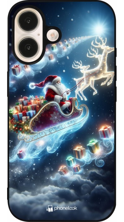 iPhone 16 Case Hülle - Silikon schwarz Weihnachten 2023 Verzauberter Weihnachtsmann iPhone 16 Case Hülle - Silikon schwarz Weihnachten 2023 Verzauberter Weihnachtsmann
