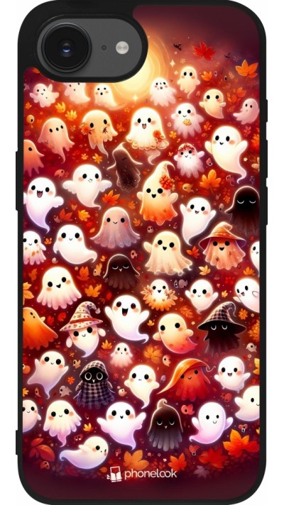 iPhone 16e Case Hülle - Silikon schwarz Gespenster Herbst niedlich