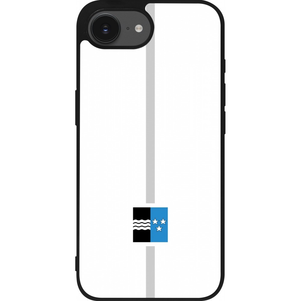 iPhone 16e Case Hülle - Silikon schwarz Kanton AG weiss