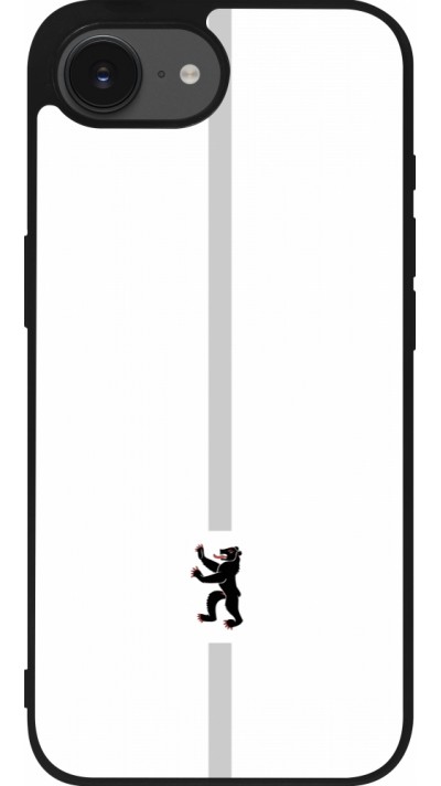 iPhone 16e Case Hülle - Silikon schwarz Kanton AI weiss