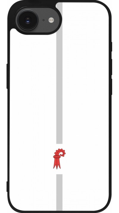 iPhone 16e Case Hülle - Silikon schwarz Kanton BL weiss