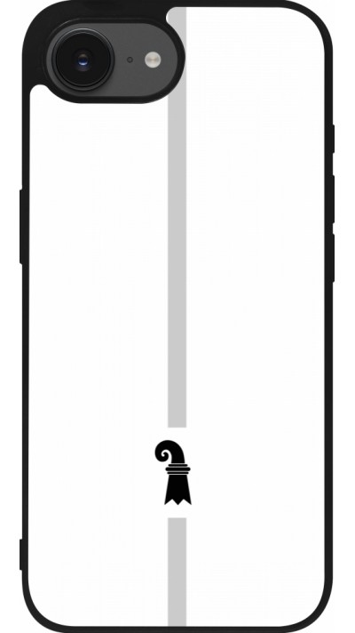 iPhone 16e Case Hülle - Silikon schwarz Kanton BS weiss