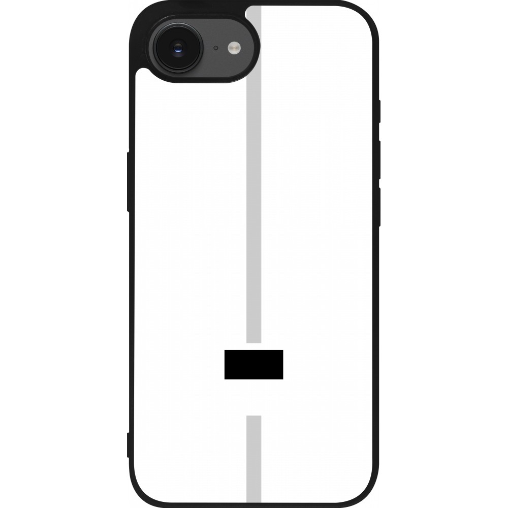 iPhone 16e Case Hülle - Silikon schwarz Kanton FR weiss