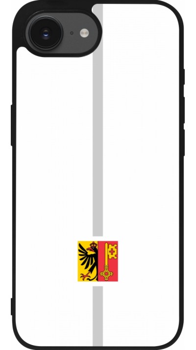 iPhone 16e Case Hülle - Silikon schwarz Kanton GE weiss