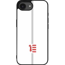 iPhone 16e Case Hülle - Silikon schwarz Kanton JU weiss