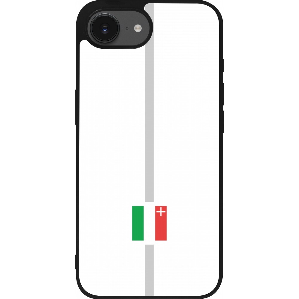 iPhone 16e Case Hülle - Silikon schwarz Kanton NE weiss