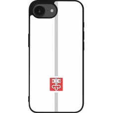 iPhone 16e Case Hülle - Silikon schwarz Kanton NW weiss