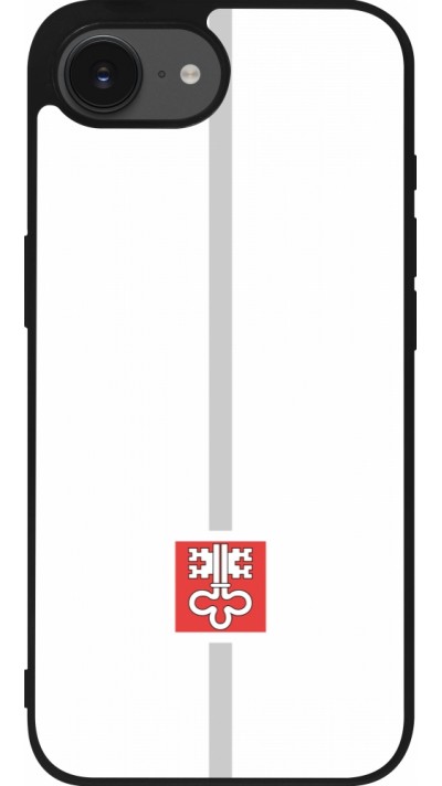 iPhone 16e Case Hülle - Silikon schwarz Kanton NW weiss