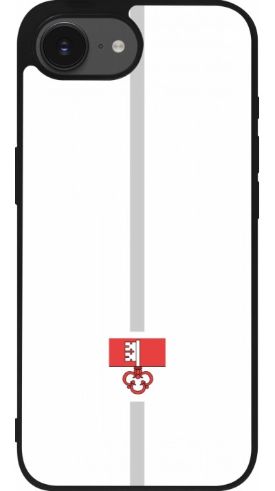 iPhone 16e Case Hülle - Silikon schwarz Kanton OW weiss