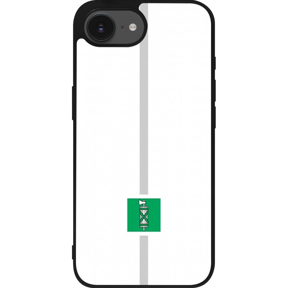 iPhone 16e Case Hülle - Silikon schwarz Kanton SG weiss