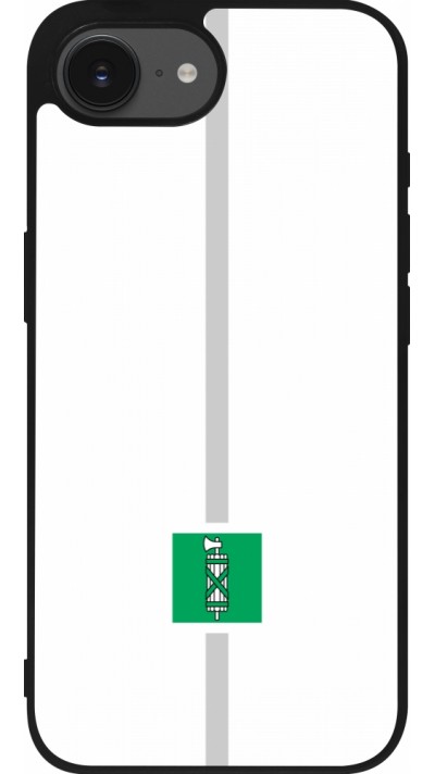 iPhone 16e Case Hülle - Silikon schwarz Kanton SG weiss