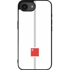 iPhone 16e Case Hülle - Silikon schwarz Kanton SZ weiss