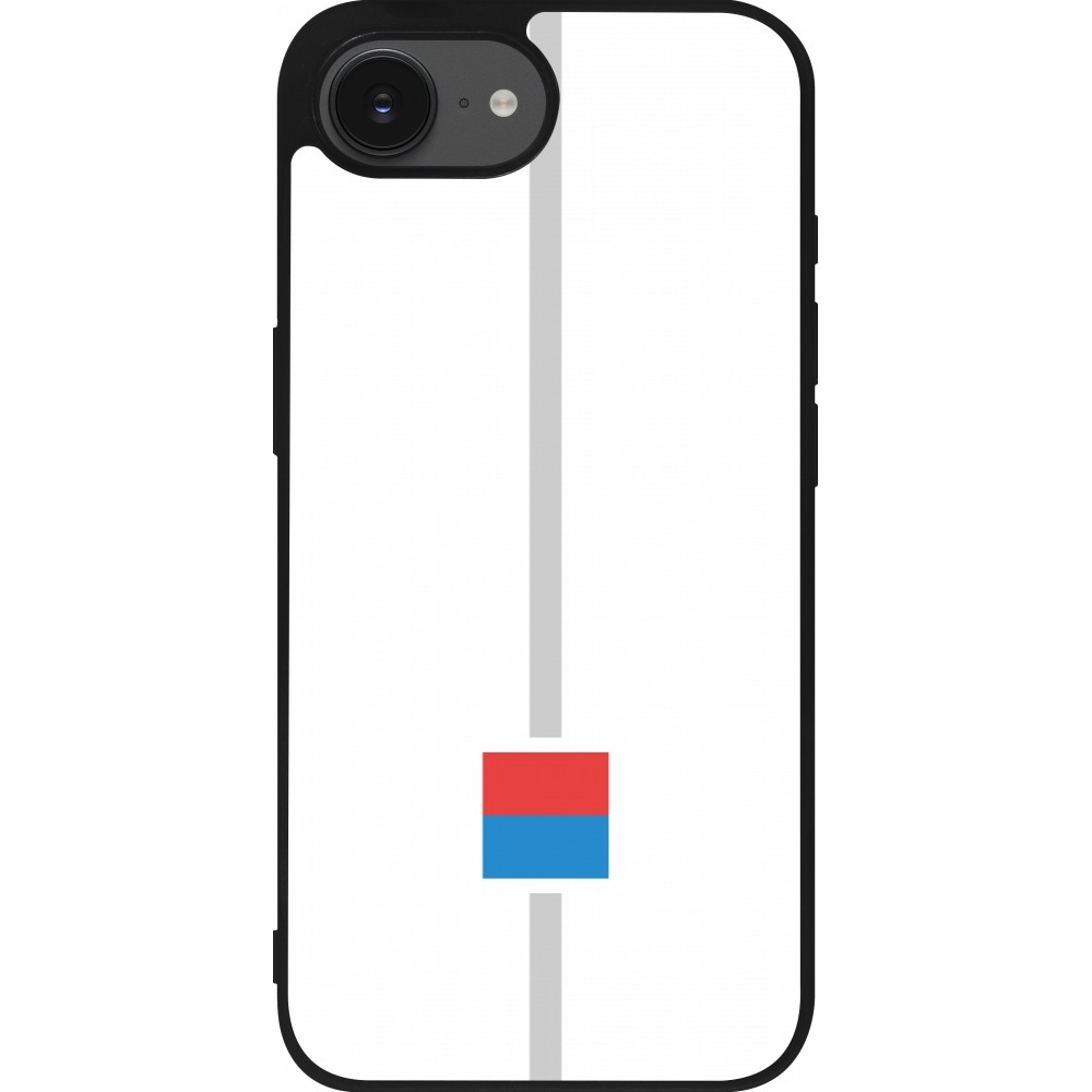 iPhone 16e Case Hülle - Silikon schwarz Kanton TI weiss