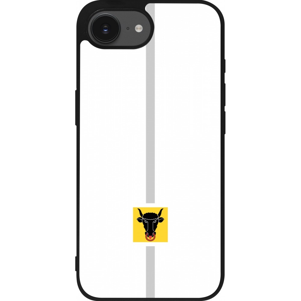 iPhone 16e Case Hülle - Silikon schwarz Kanton UR weiss