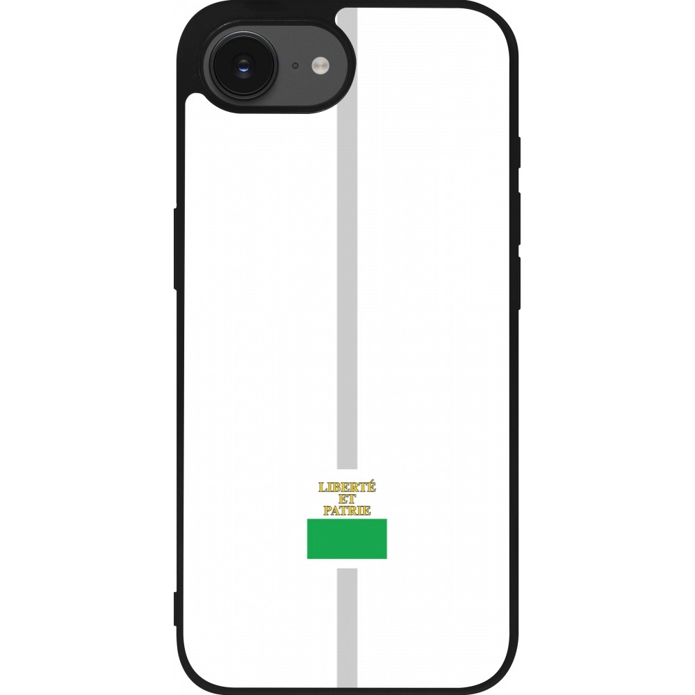 iPhone 16e Case Hülle - Silikon schwarz Kanton VD weiss