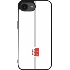 iPhone 16e Case Hülle - Silikon schwarz Kanton VS weiss