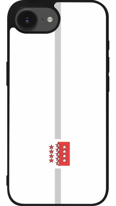iPhone 16e Case Hülle - Silikon schwarz Kanton VS weiss