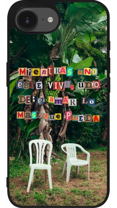 iPhone 17e / 16e Case Hülle - Silikon schwarz Chairs DTMF