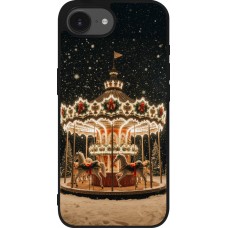 iPhone 16e Case Hülle - Silikon schwarz Christmas 25 Carousel