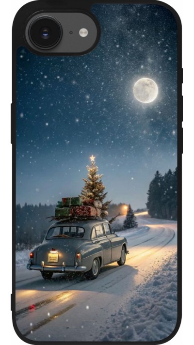 iPhone 16e Case Hülle - Silikon schwarz Christmas 25 Car with Tree Xmas