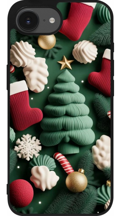 iPhone 16e Case Hülle - Silikon schwarz Christmas 25 Christmas textiles