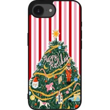 iPhone 16e Case Hülle - Silikon schwarz Christmas 25 Happy Holiday