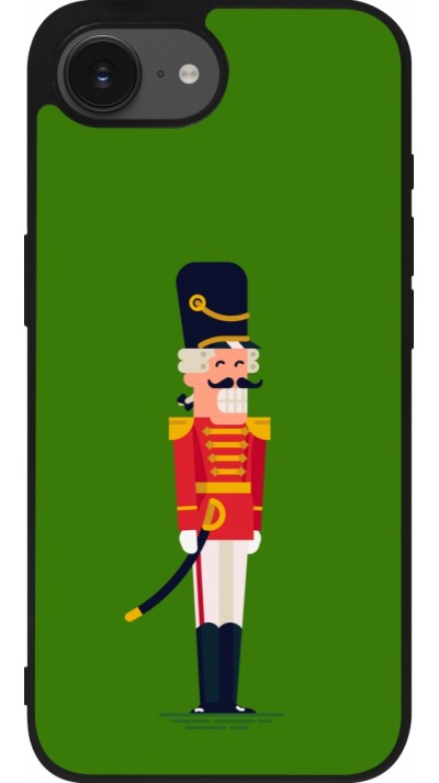 iPhone 16e Case Hülle - Silikon schwarz Christmas 25 Nutcracker Green