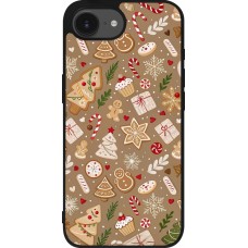 iPhone 16e Case Hülle - Silikon schwarz Christmas 25 Pattern Ginger Cookie