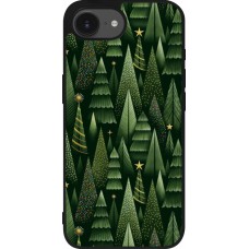 iPhone 16e Case Hülle - Silikon schwarz Christmas 25 Pattern Xmas Tree