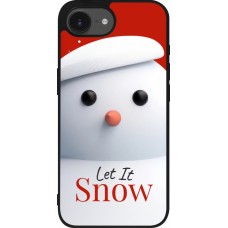 iPhone 16e Case Hülle - Silikon schwarz Christmas 25 Xmas Snowman