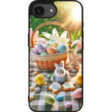 iPhone 16e Case Hülle - Silikon schwarz Ostern 2025 Osterkorb
