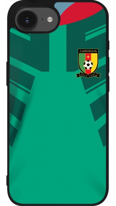 iPhone 16e Case Hülle - Silikon schwarz Kamerun 2022 personalisierbares Fussballtrikot