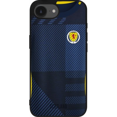 iPhone 16e Case Hülle - Silikon schwarz Schottland personalisierbares Fussballtrikot