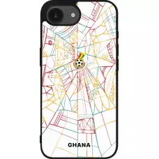 iPhone 17e / 16e Case Hülle - Silikon schwarz Ghana 2026 personalisierbares Fussballtrikot