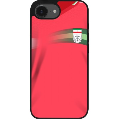iPhone 16e Case Hülle - Silikon schwarz Iran 2022 personalisierbares Fussballtrikot