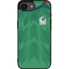 iPhone 16e Case Hülle - Silikon schwarz Mexiko 2022 personalisierbares Fussballtrikot