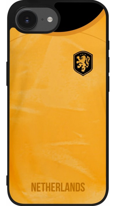 iPhone 16e Case Hülle - Silikon schwarz Holland 2022 personalisierbares Fußballtrikot