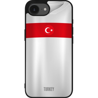 iPhone 16e Case Hülle - Silikon schwarz Türkei personalisierbares Fussballtrikot