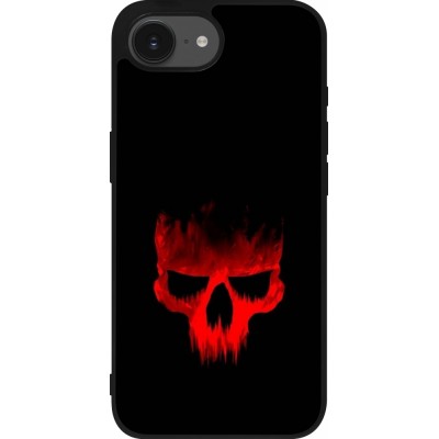iPhone 16e Case Hülle - Silikon schwarz Halloween 2023 scary skull