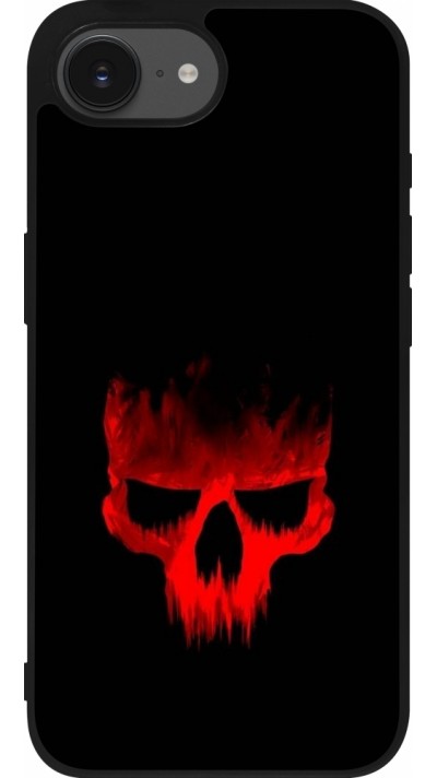 iPhone 16e Case Hülle - Silikon schwarz Halloween 2023 scary skull
