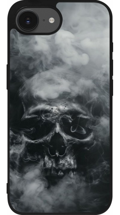 iPhone 16e Case Hülle - Silikon schwarz Halloween 2024 smoky skull