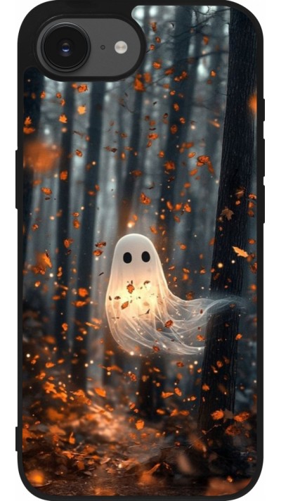 iPhone 16e Case Hülle - Silikon schwarz Halloween 2025 Ghost in the forest