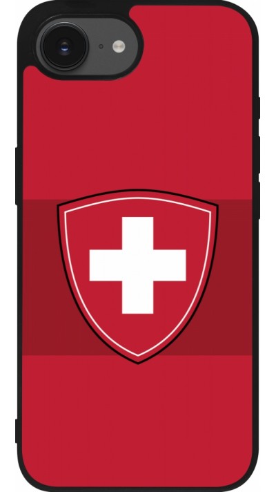 iPhone 17e / 16e Case Hülle - Silikon schwarz Hockey World Championship Ecusson Suisse