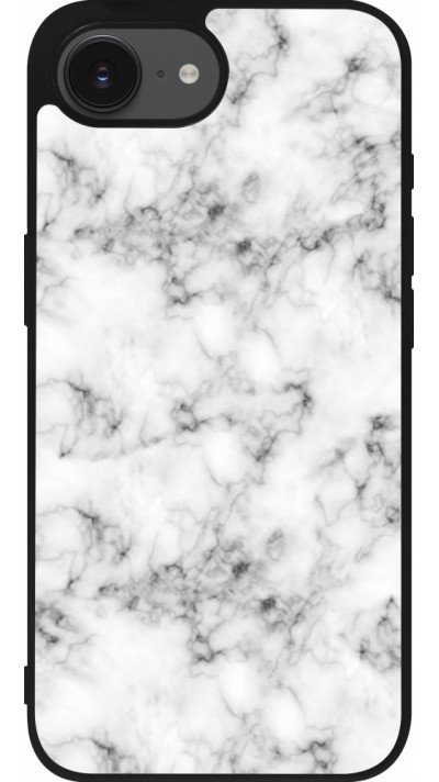 iPhone 16e Case Hülle - Silikon schwarz Marble 01