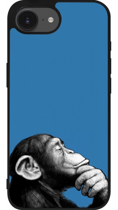 iPhone 16e Case Hülle - Silikon schwarz Monkey Pop Art