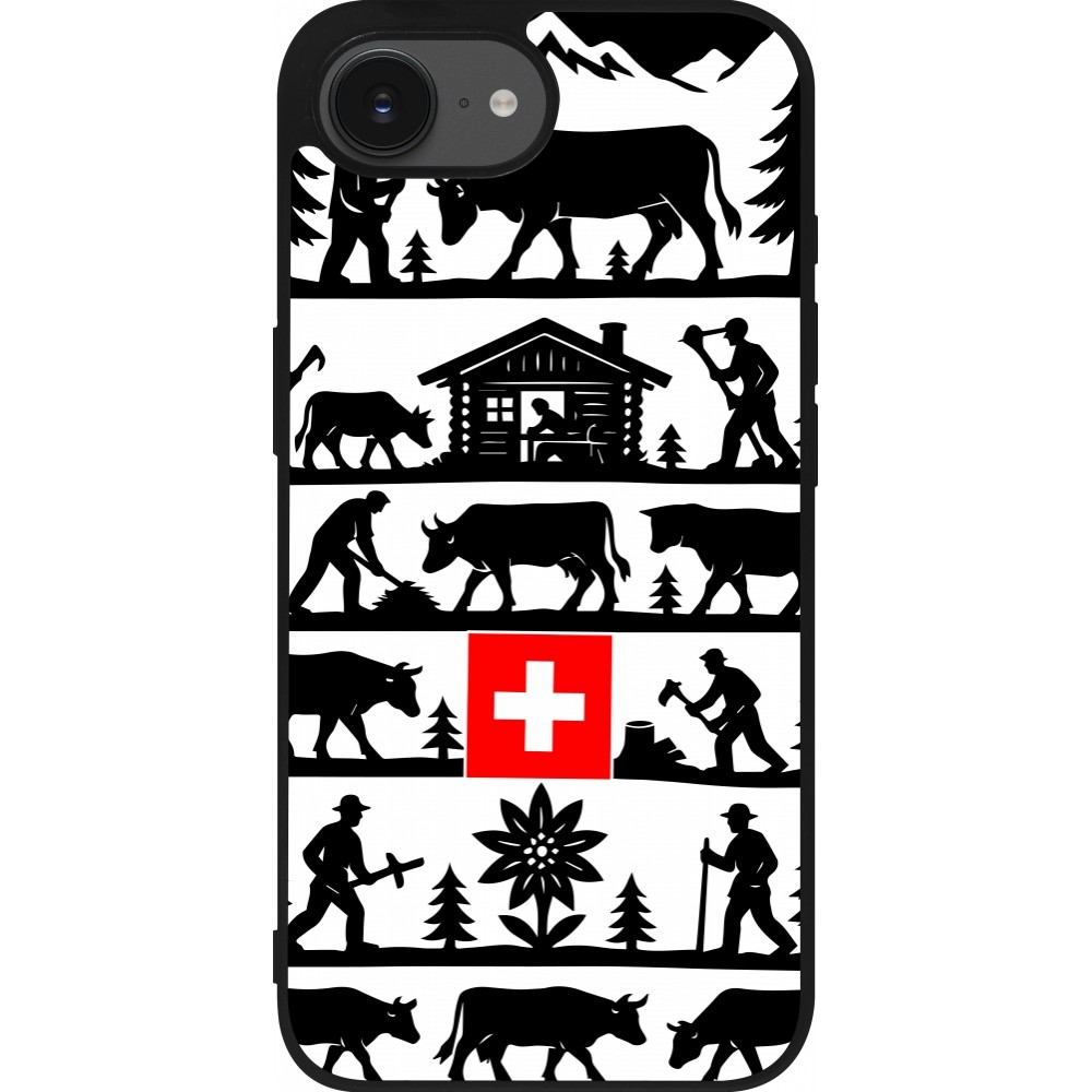 iPhone 16e Case Hülle - Silikon schwarz Poya Schweiz 1