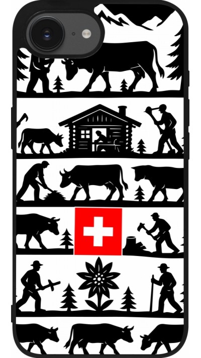 iPhone 16e Case Hülle - Silikon schwarz Poya Schweiz 1