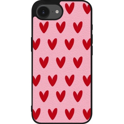 iPhone 16e Case Hülle - Silikon schwarz Saint Valentines Day 26 Pattern heart